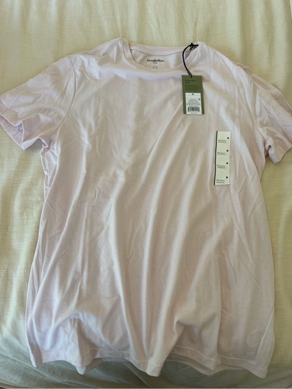Goodfellow & Co Men's Pale Pink Crew Neck Short Sleeve Tee